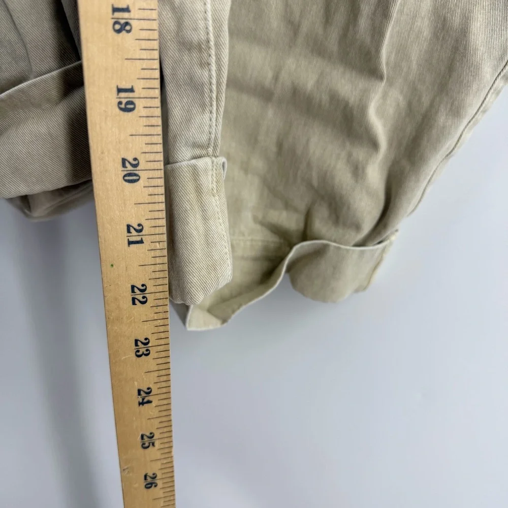 FREE PEOPLE AFTER LOVE CUFF wide leg‎ PANT sz M beige
